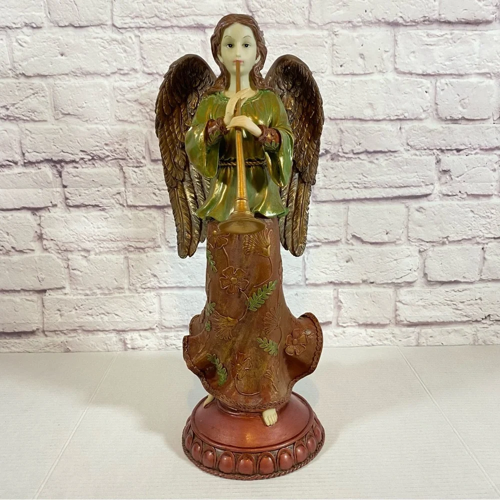 Ornate Angel Figurine with Trumpet
